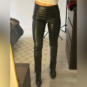 Black Faux Leather Pants Good American